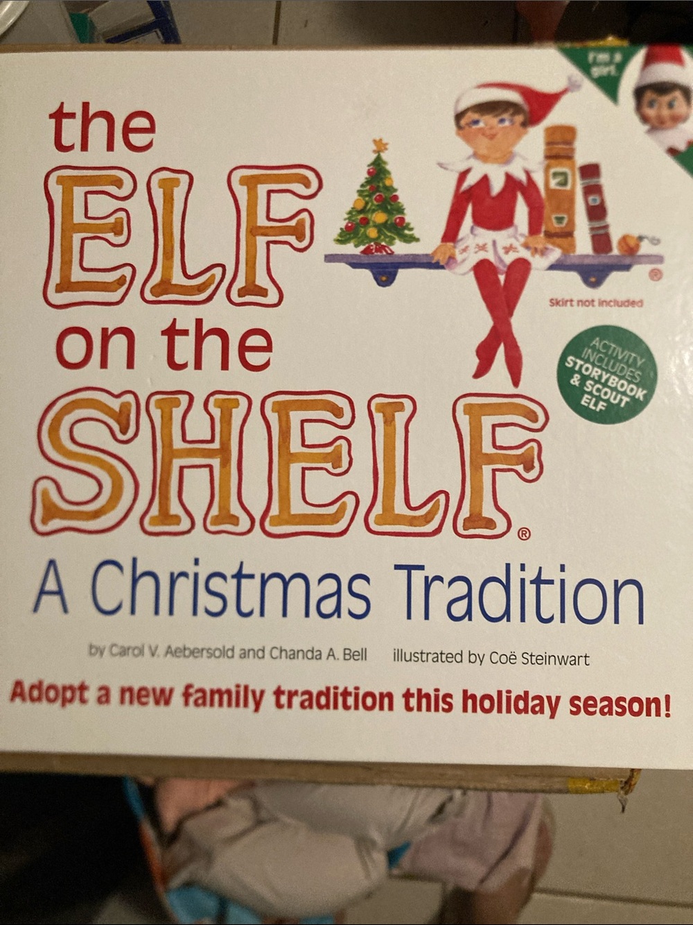 The Elf on the Shelf A Christmas Tradition Book - White & Red